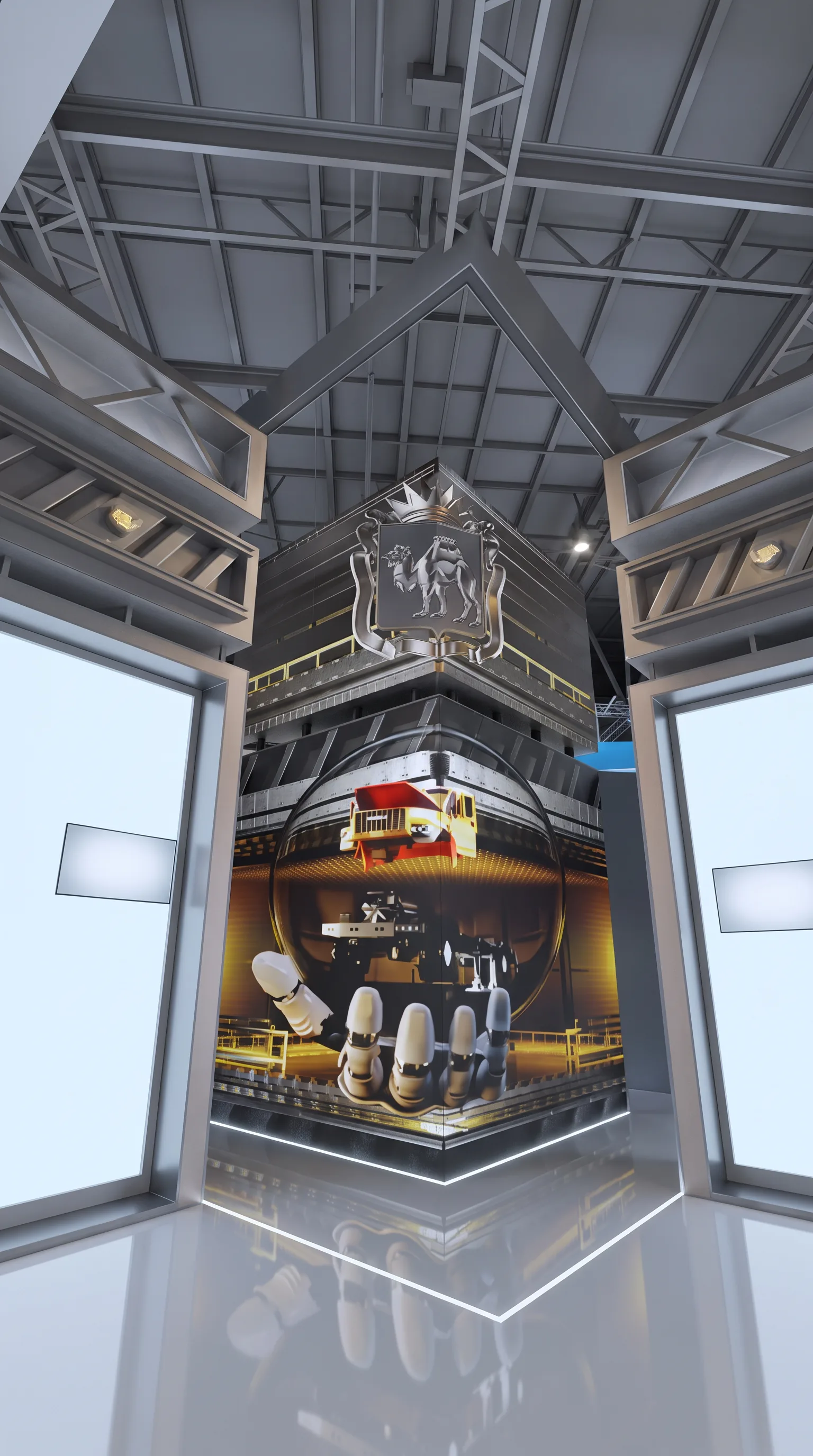 CG render of the stand design